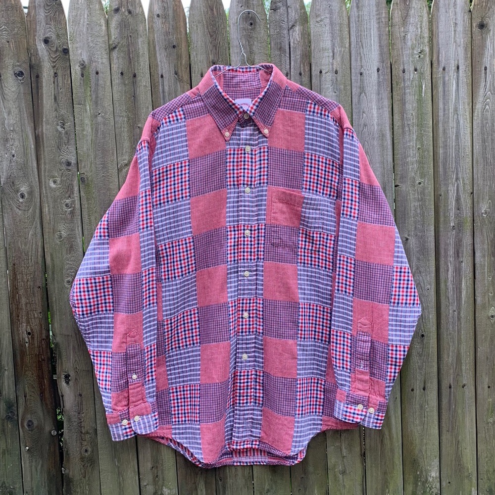 Rare patchwork madras button-up - Picture 3 of 4